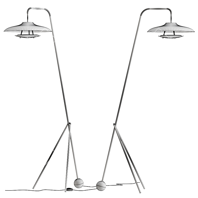 Elegant HARO Floor Lamp: Timeless Design 3D model image 3