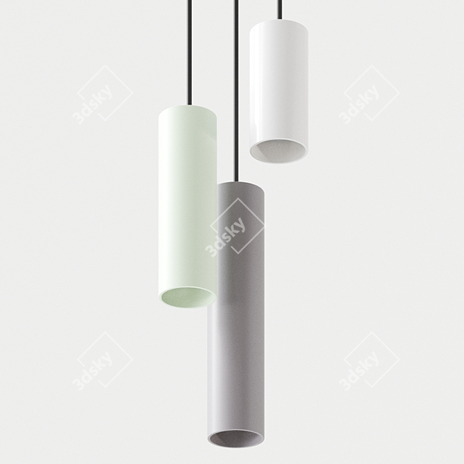 Elegant EGOLUCE Pendant Light 3D model image 2