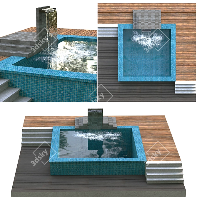 Serenity Falls Pool 3D model image 1