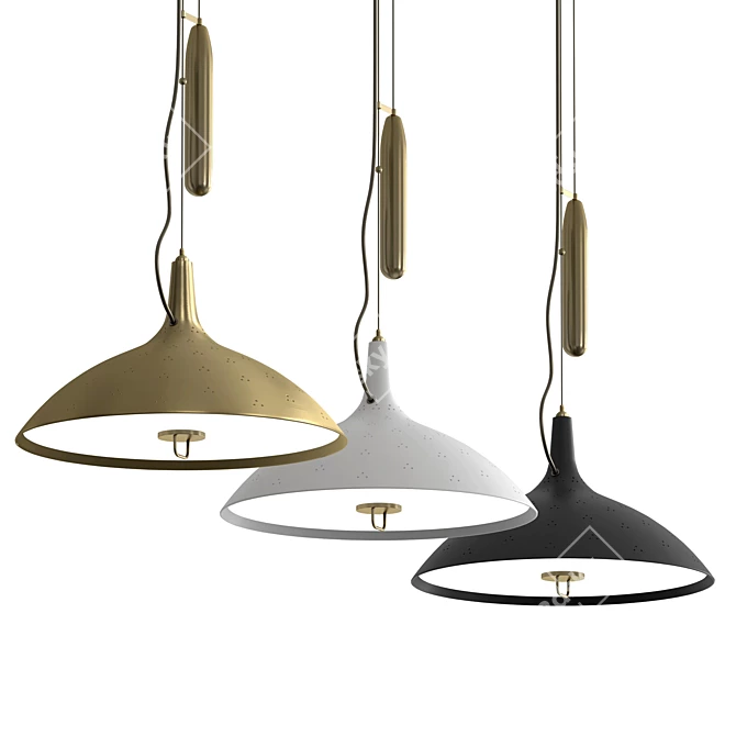 Modern Gubi Pendant Light 3D model image 1