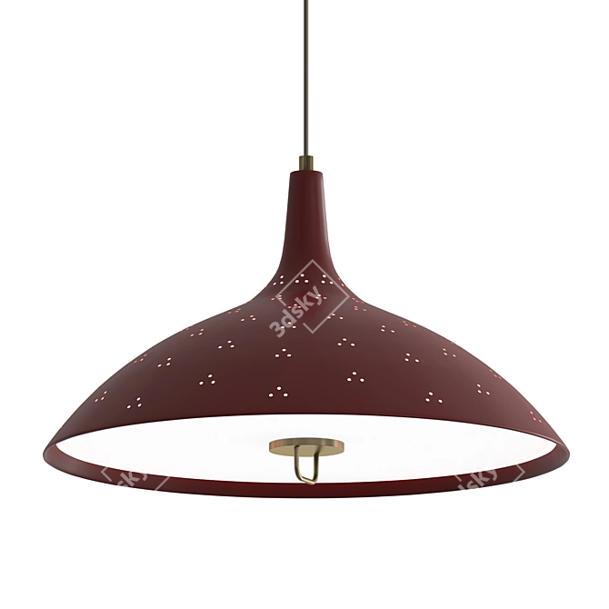 Vintage Charm: 1965 Pendant Light 3D model image 3