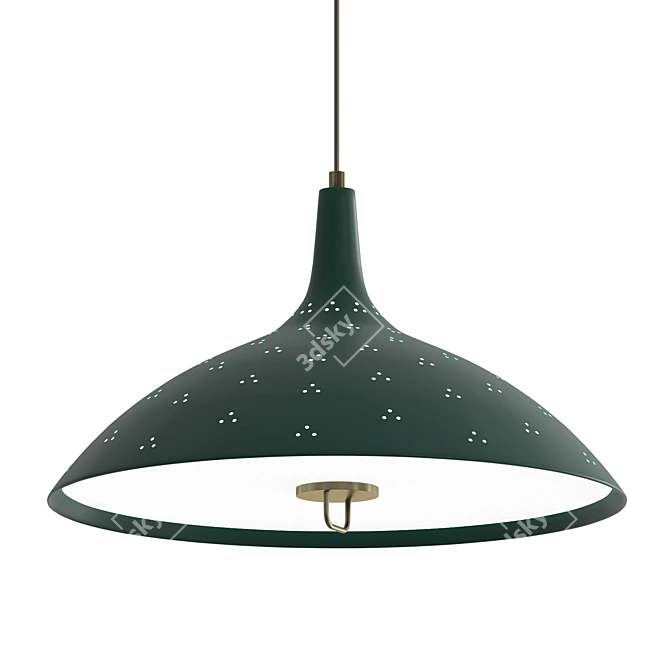 Vintage Charm: 1965 Pendant Light 3D model image 4