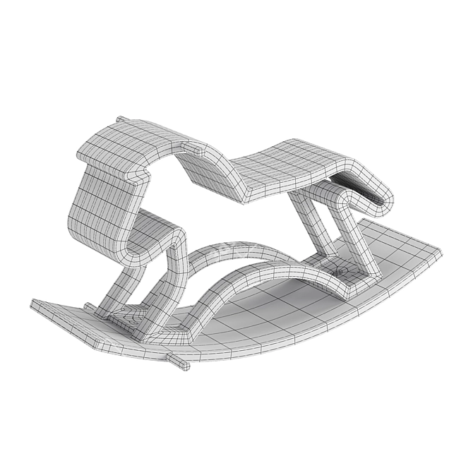 Modern Heirloom Rocking Horse - Exquisite & Elegant! 3D model image 2