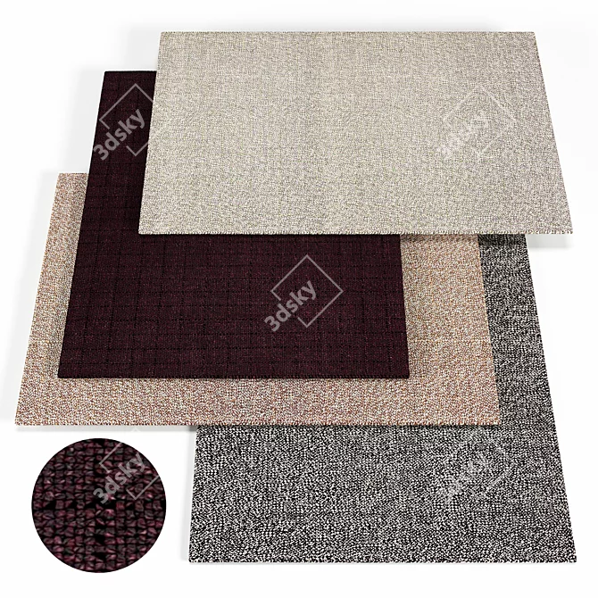 Waan Rug: Vibrant and Versatile Décor 3D model image 1