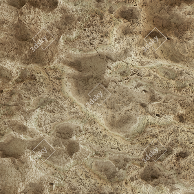 Coral Rock 01: Seamless 4K PBR Texture 3D model image 2