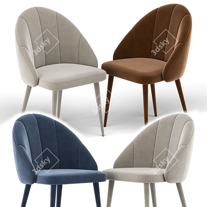 Modern Bruni Chair: Stylish and Comfortable 3D model image 2