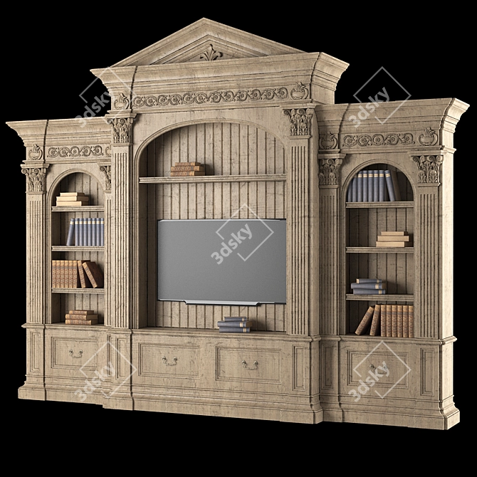 Habersham TV Cabinet: Sleek Storage Solution 3D model image 2