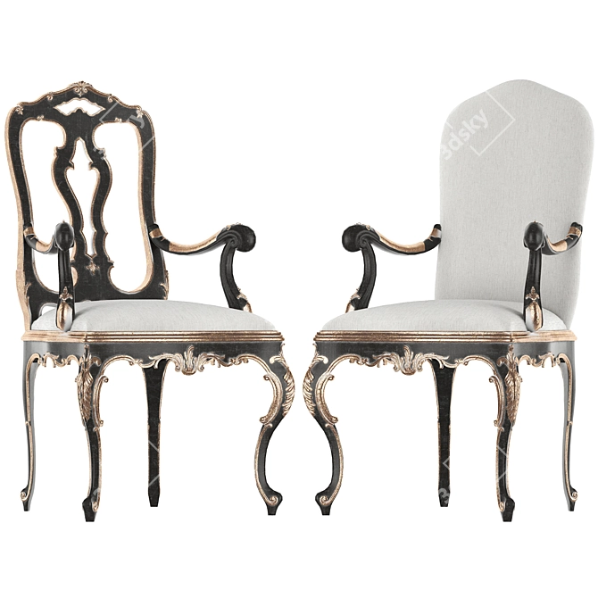 Elegant Roberto Giovannini Chairs 3D model image 8