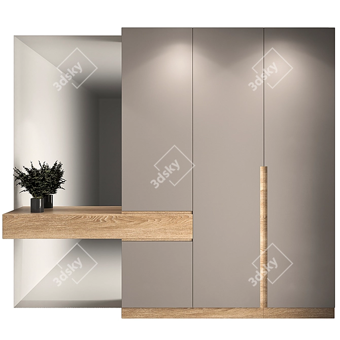 Modern Hallway Design Solution 3D model image 1