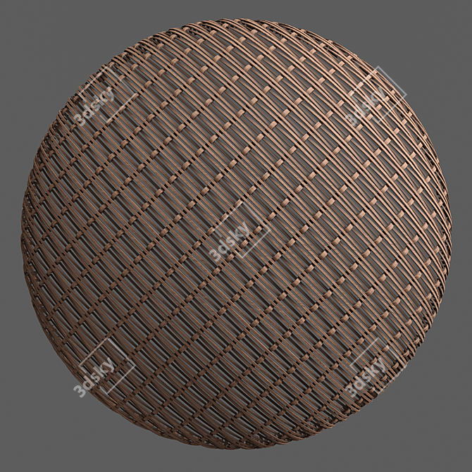 PBR 4k Wicker Materials Set 3D model image 2