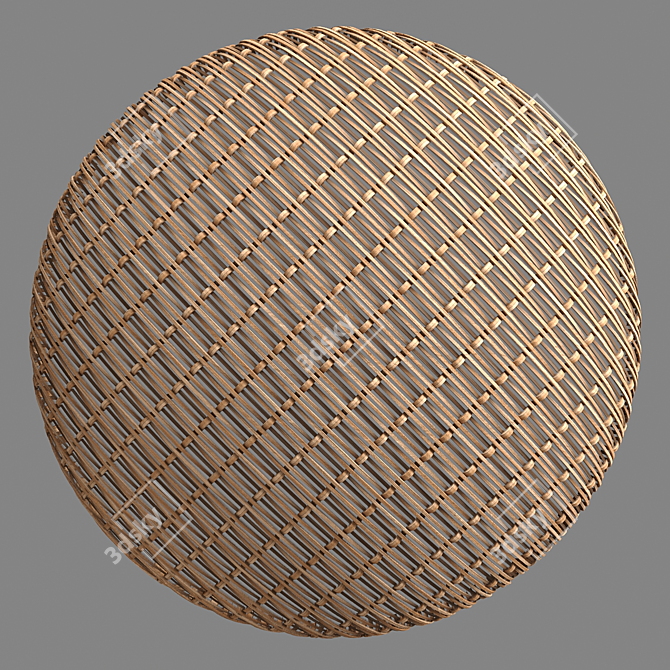 PBR 4k Wicker Materials Set 3D model image 5