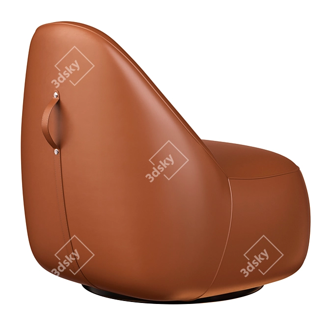 Modern Mitt Lounge Armchair 3D model image 3