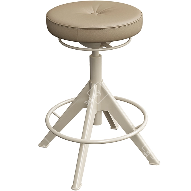 Trollberget Beige Sit-Stand Stool 3D model image 2