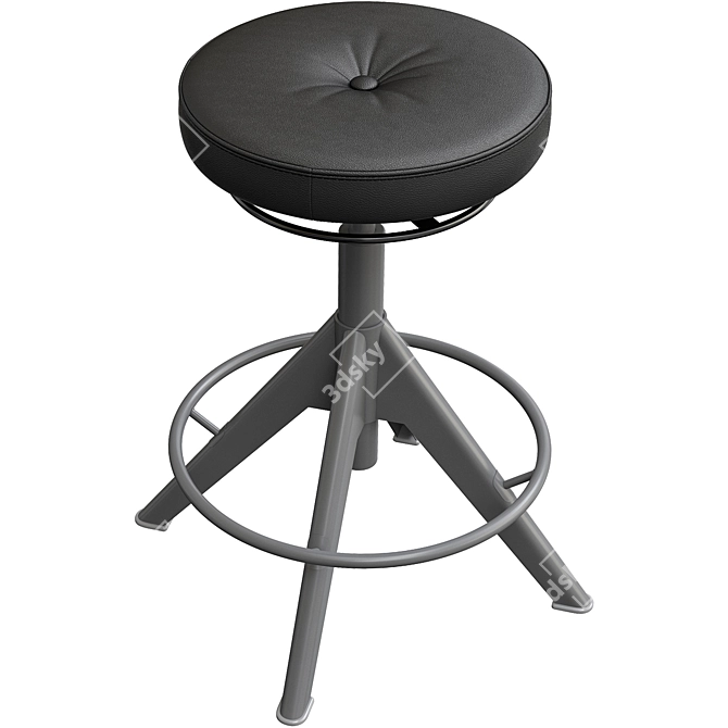 Trollberget Beige Sit-Stand Stool 3D model image 3