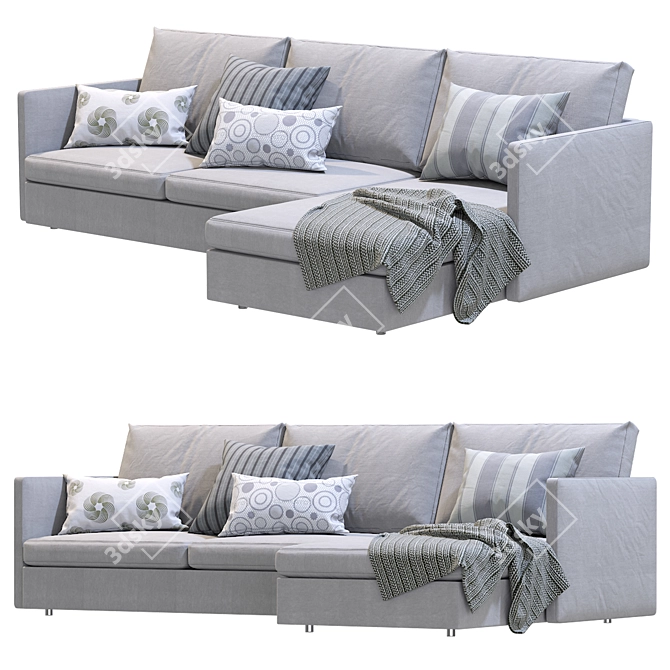 Harris Chaise Sectional: Versatile & Stylish 3D model image 6