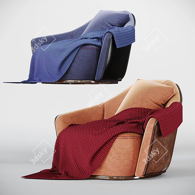 Frigerio Salotti Sillon Armchair: Modern Elegance for Your Space 3D model image 3