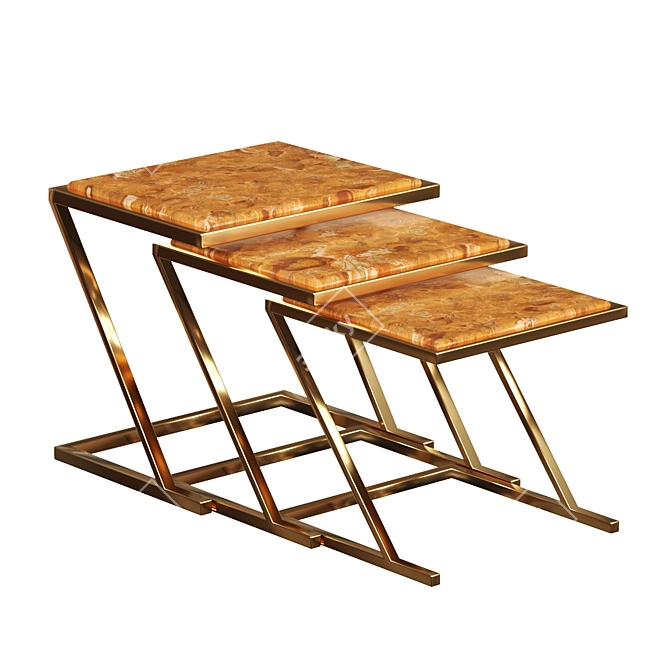 Modern Wood Coffee Table 3D model image 2