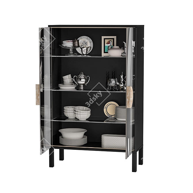 Elegant Dot High Sideboard - 176cm Height 3D model image 3