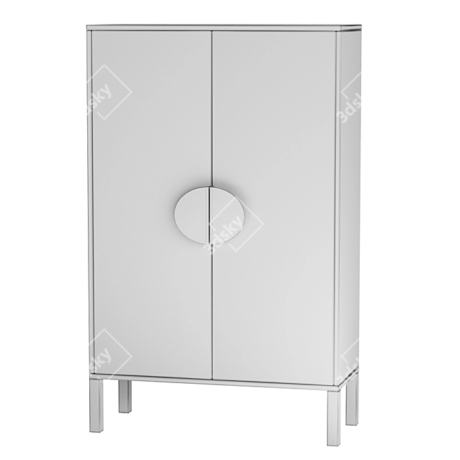 Elegant Dot High Sideboard - 176cm Height 3D model image 12