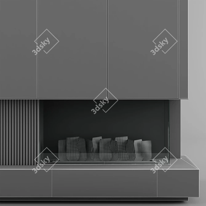 Efficient and Easy-to-Install Bioethanol Fireplace 3D model image 5