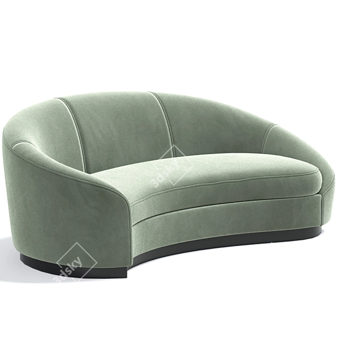 Elegant Curved Sofa by Donghia 3D model image 2