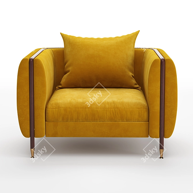 Sleek Barlow Chair: Modern Elegance Packed 3D model image 1