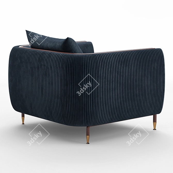 Sleek Barlow Chair: Modern Elegance Packed 3D model image 3