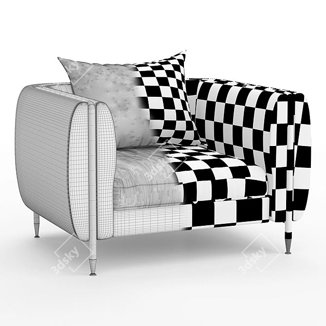 Sleek Barlow Chair: Modern Elegance Packed 3D model image 5