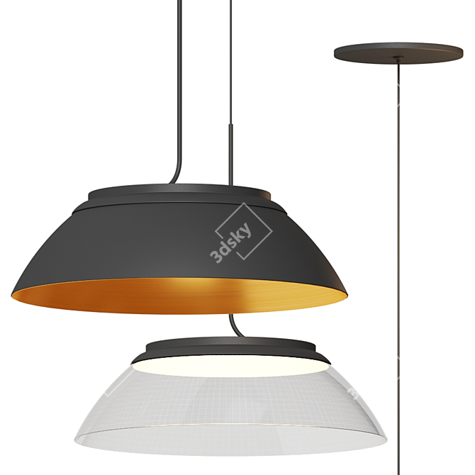 Magellan Modern Aluminum Pendant Light 3D model image 2