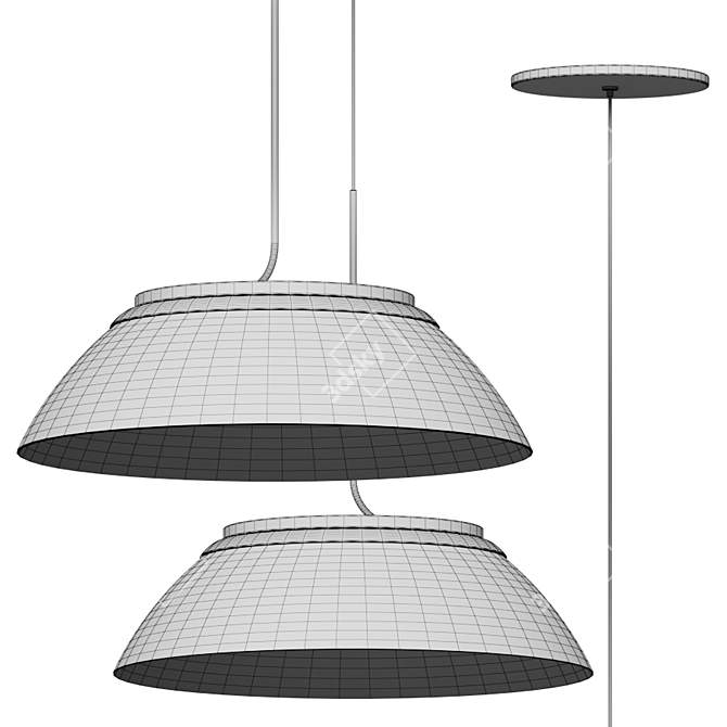 Magellan Modern Aluminum Pendant Light 3D model image 3