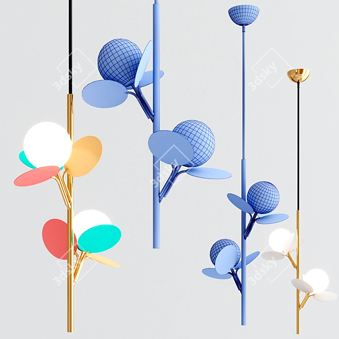 Modern Matisse Pendant Lamps 3D model image 2