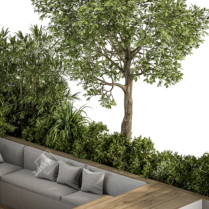 Rooftop Oasis: Landscape Furniture 3D model image 3