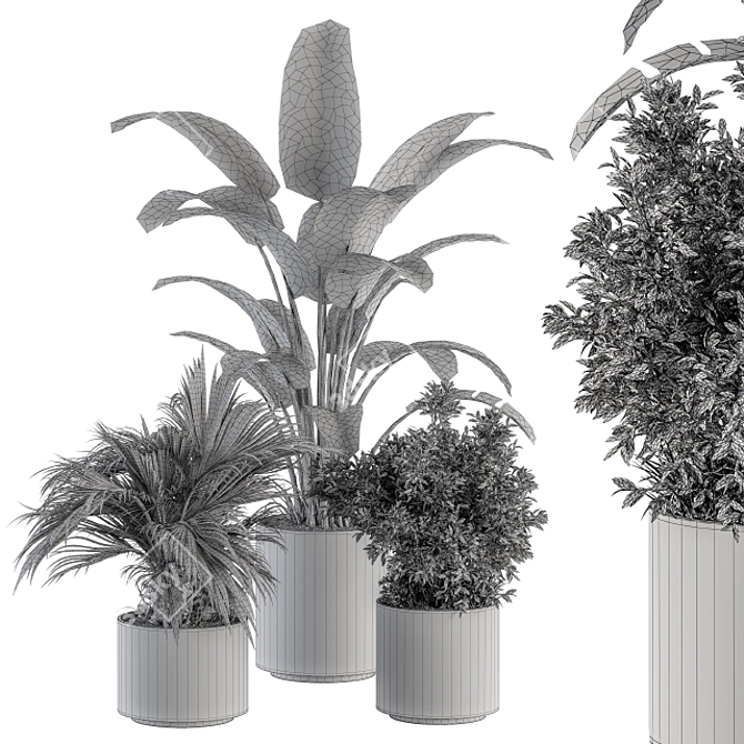 Refreshing Greenery: Indoor Plant Set 3D model image 4