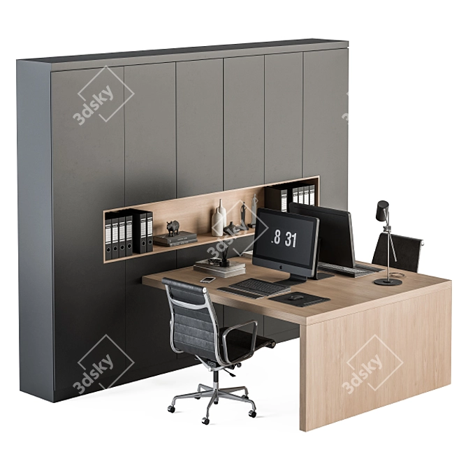 Sleek and Modern Office Furniture Set 3D model image 1