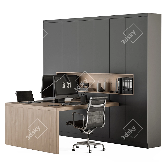 Sleek and Modern Office Furniture Set 3D model image 2