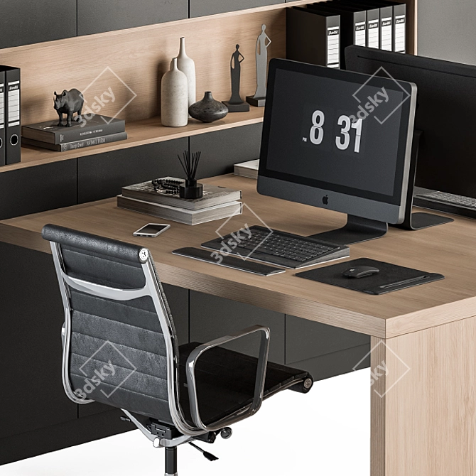 Sleek and Modern Office Furniture Set 3D model image 3