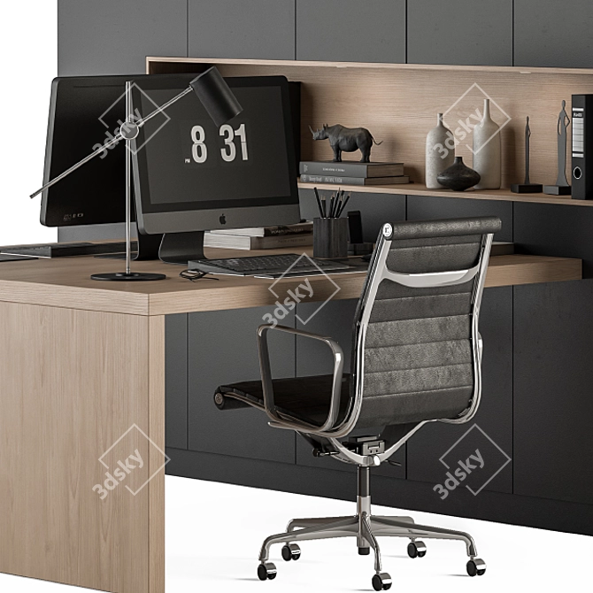 Sleek and Modern Office Furniture Set 3D model image 4