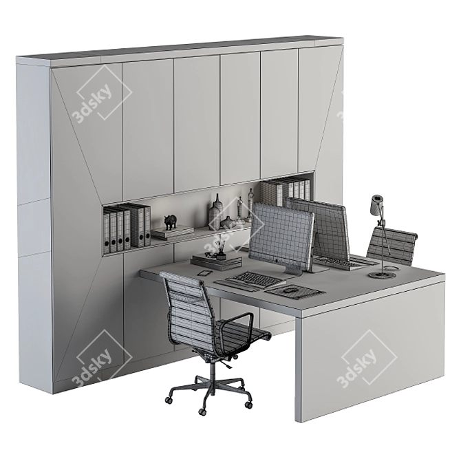 Sleek and Modern Office Furniture Set 3D model image 5