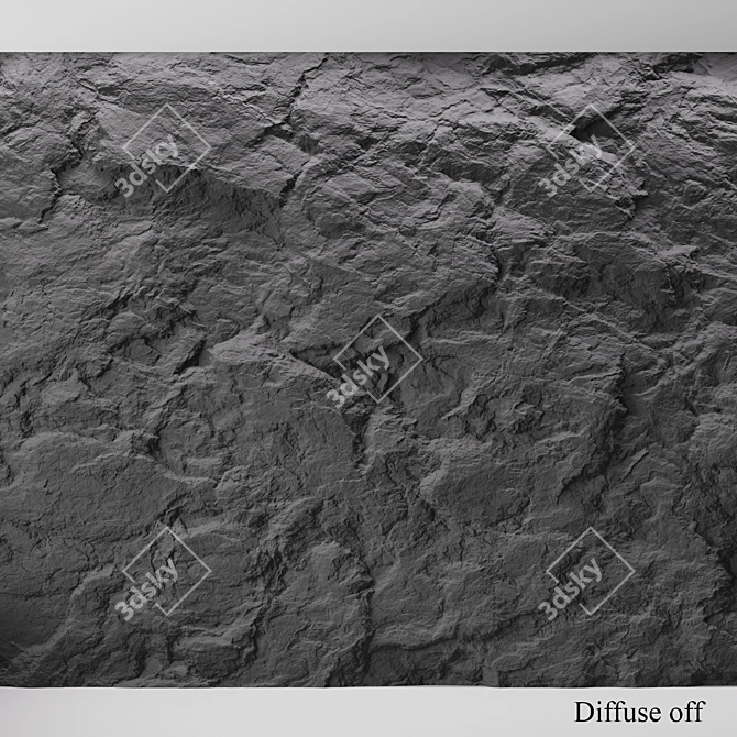 Title: Seamless Rock Cliff Wall Texture 3D model image 5