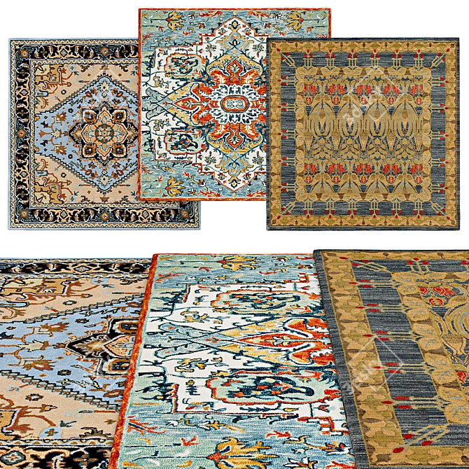 Square Rugs Collection | 3 Sizes 3D model image 1