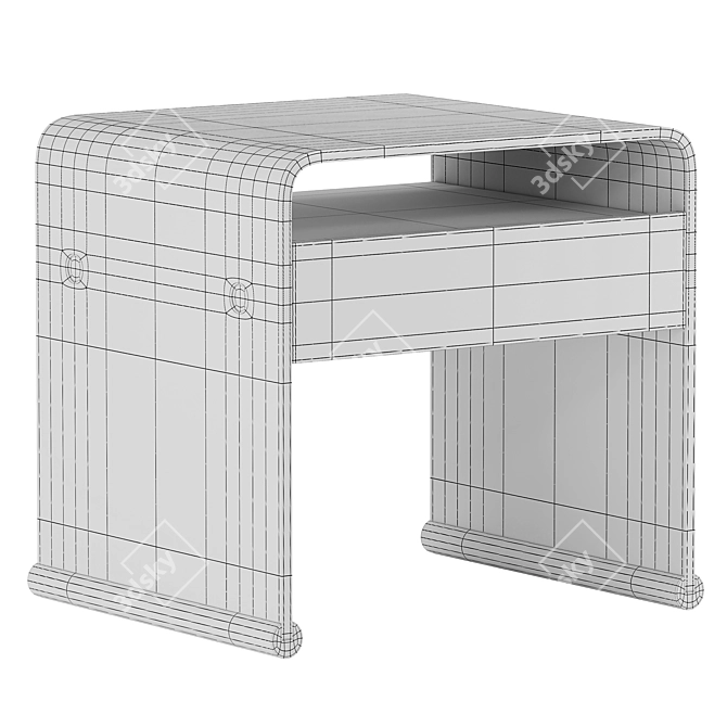 Sleek Acrylic Nightstand 3D model image 3