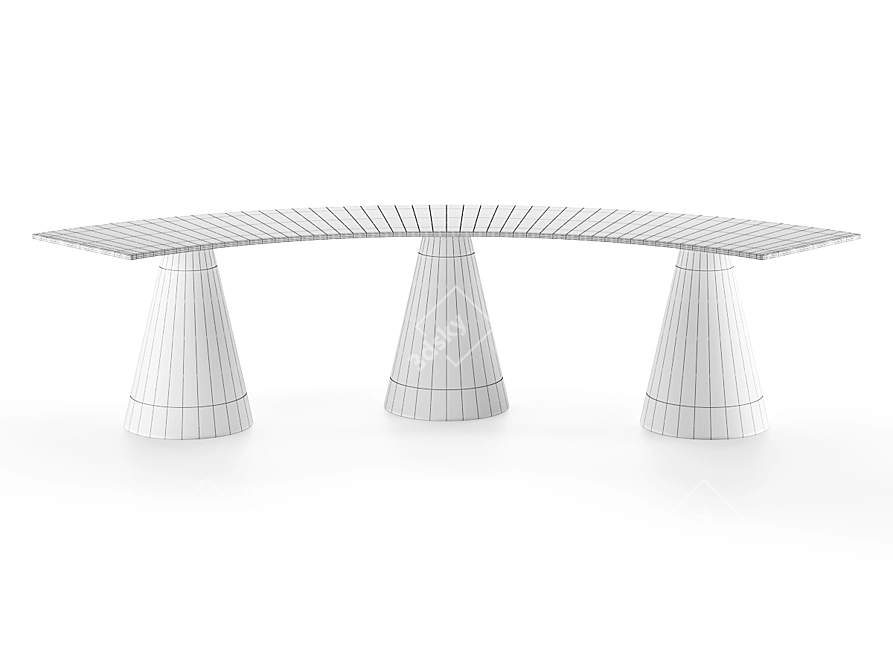 Ikon Bench: Beauty & Functionality 3D model image 2