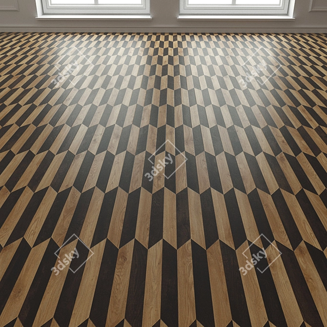 Arrow Chevron Line: Porcelain Stoneware Tile 3D model image 3