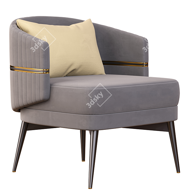 Billy Lounge Chair: Stylish and Comfy 3D model image 4