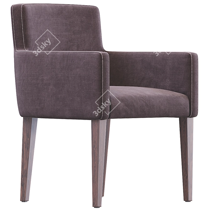 Elegant Petra Chair 3D model image 2