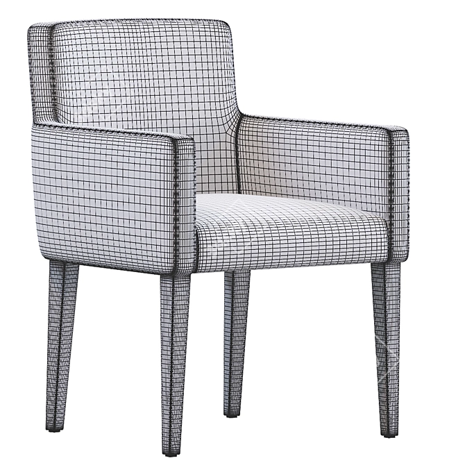 Elegant Petra Chair 3D model image 3