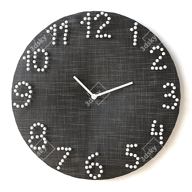 Stylish Seamstress Wall Clock 3D model image 2