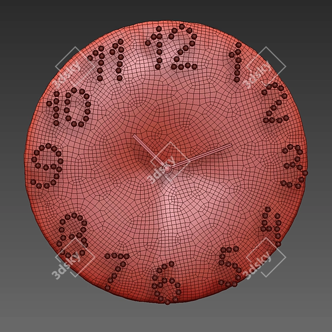 Stylish Seamstress Wall Clock 3D model image 3