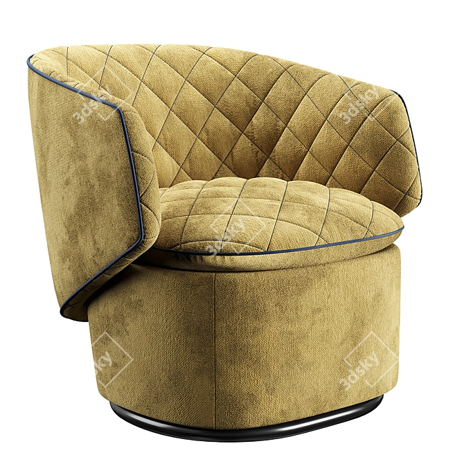 Sleek Swivel Chair: Customizable & Compact 3D model image 1