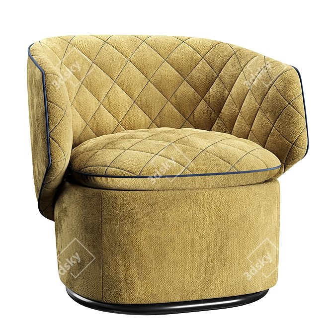 Sleek Swivel Chair: Customizable & Compact 3D model image 2